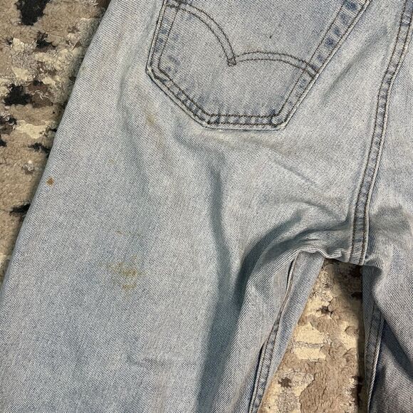 VTG Levis 550 Jeans Men 36x30 Blue Relaxed Tapered 90s Light Wash Tag Distressed - Picture 11 of 16